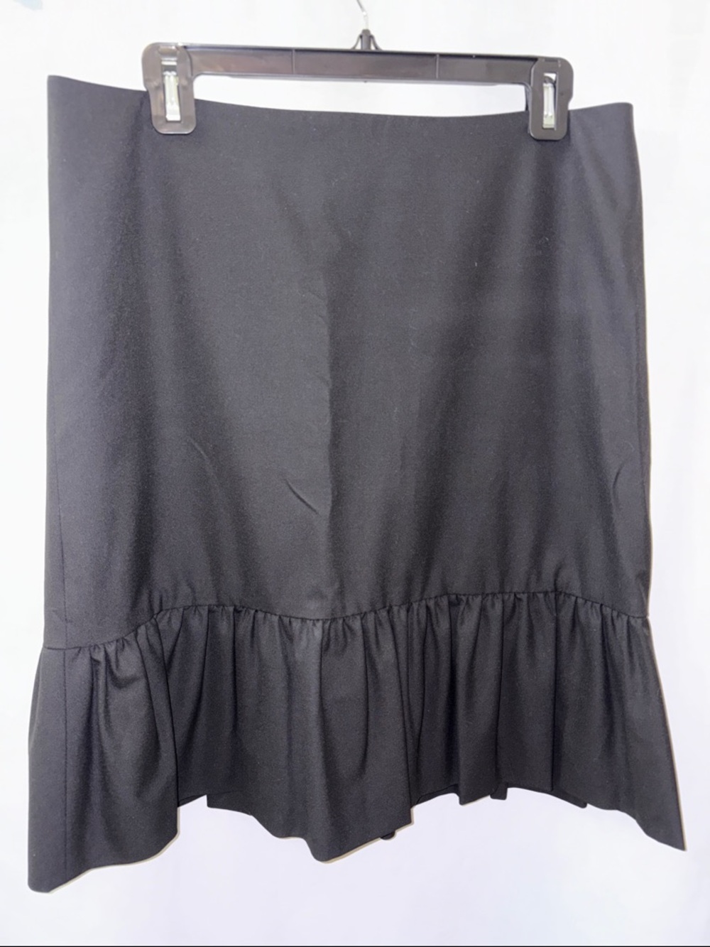 The Limited Black A-Line Skirt with Ruffle Hem